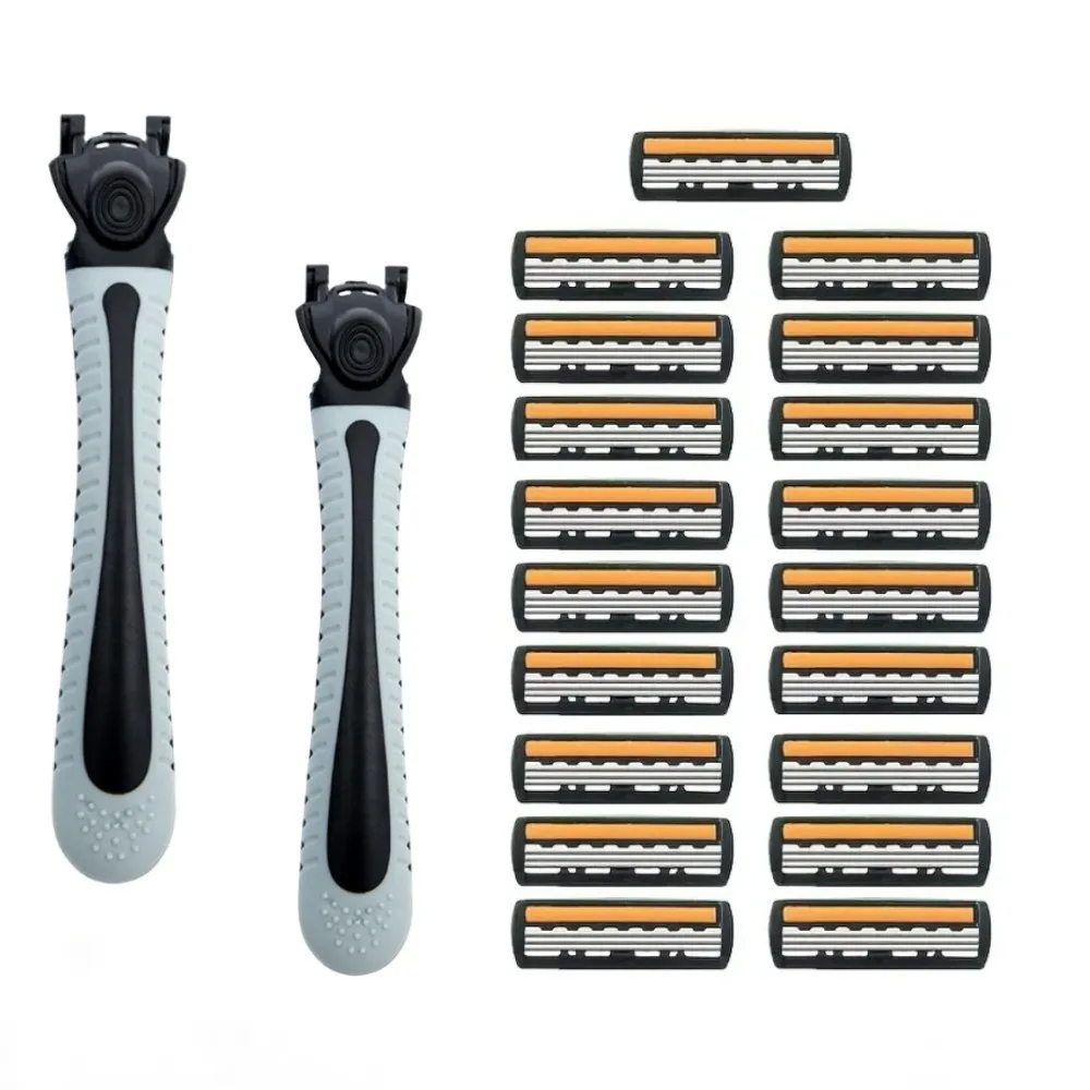 Safety Razor Handle - Lâmina de barbear manual masculina de