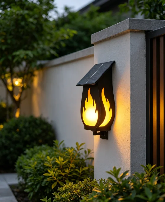 Solar Garden Light - Luminária de parede solar para exterior,