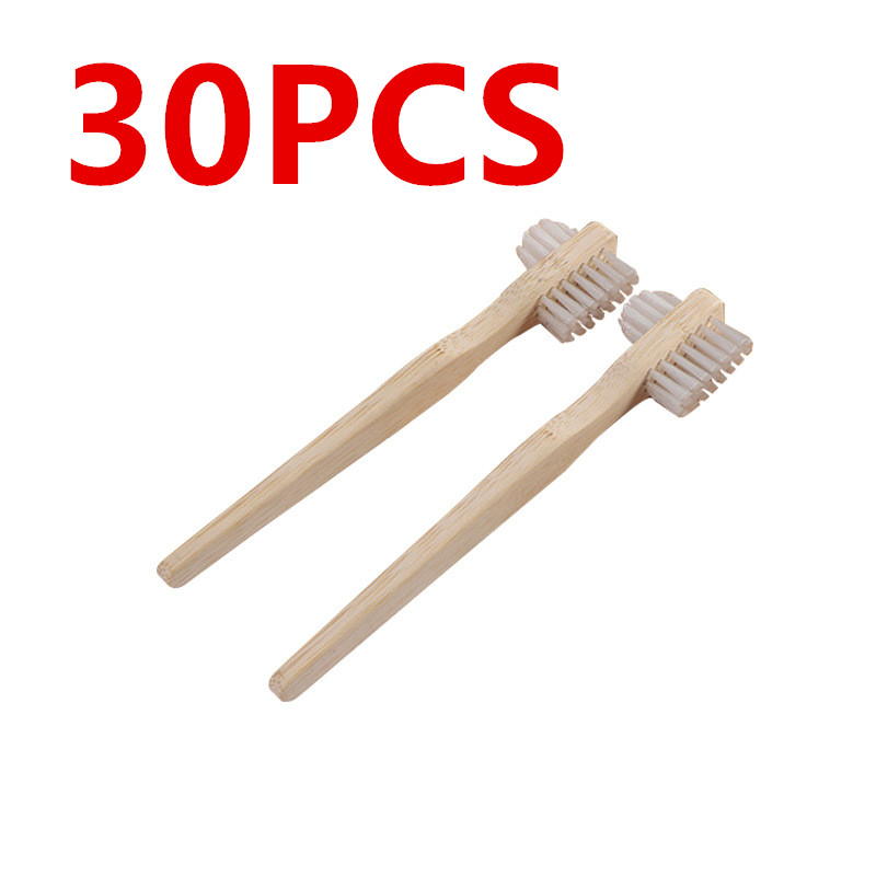 Bamboo Toothbrush - 30 unidades de escovas para dentaduras