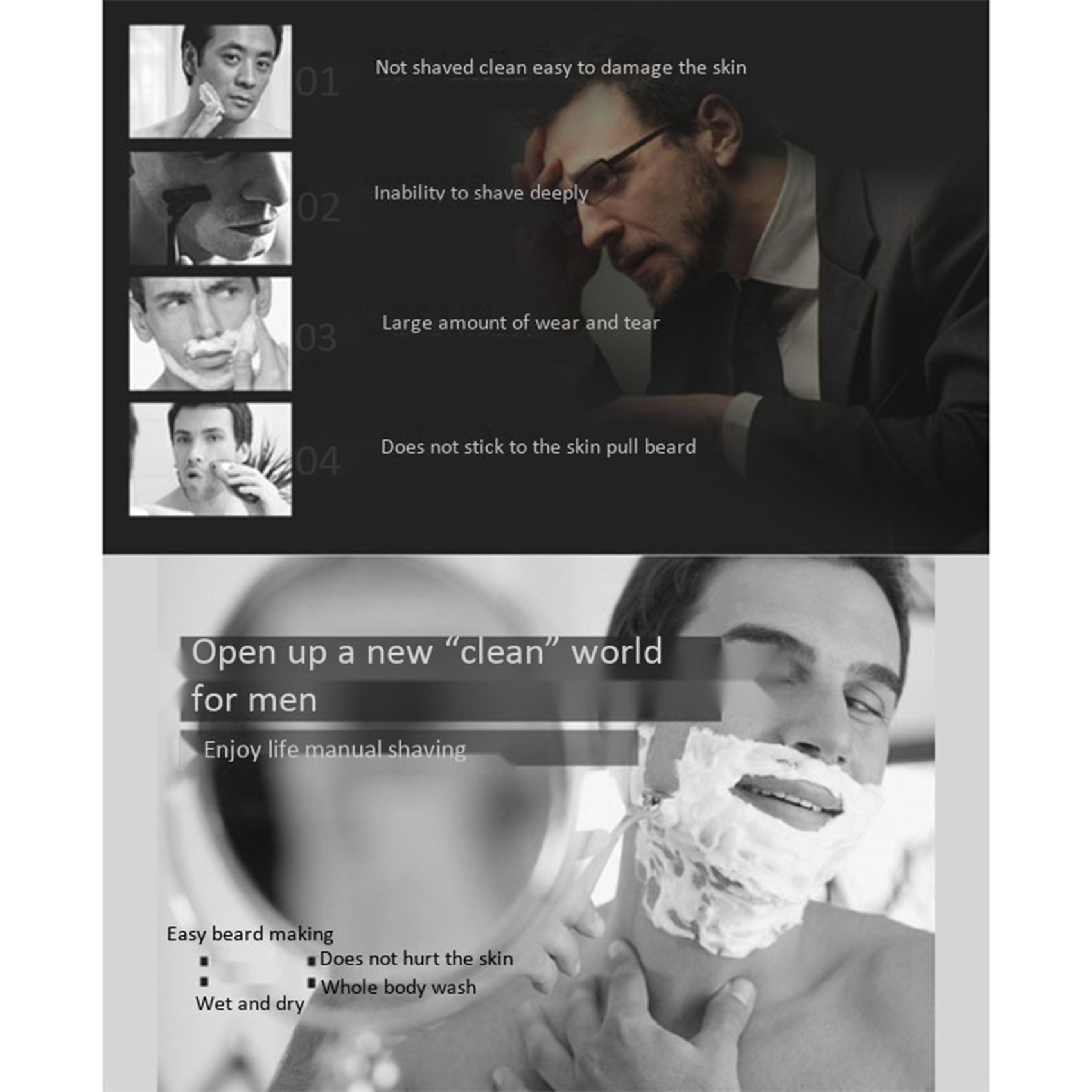 2 escovas de barbear para home - Safety Razor Handle avaliação e preço