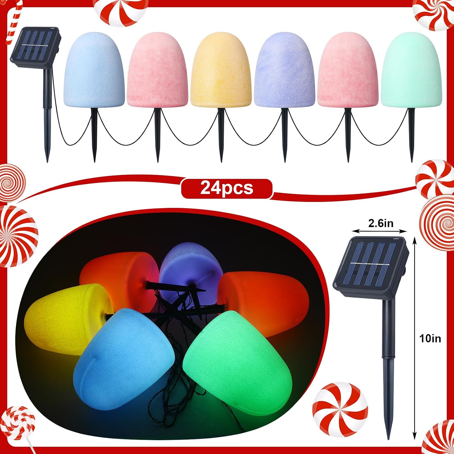 Luzes solares coloridas para c - Solar Garden Light avaliação e preço